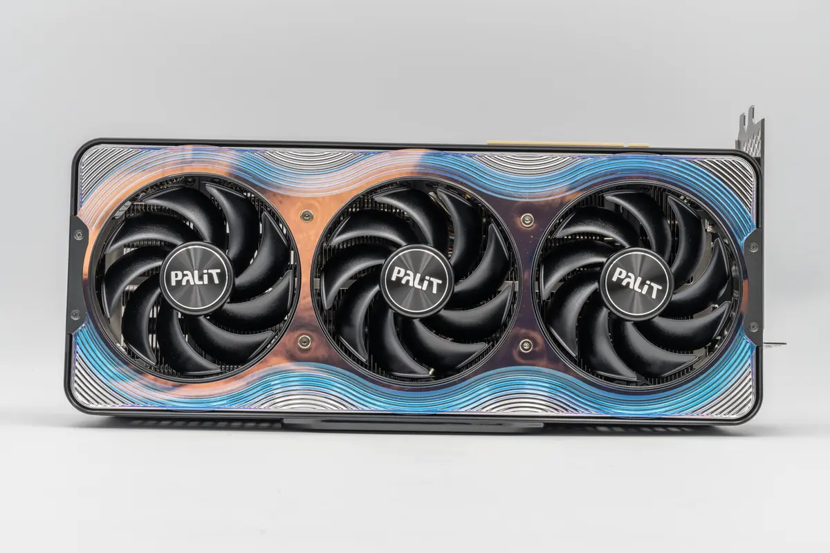 Palit GeForce RTX 5090 GameRock, a triple-fan graphics card with an iridescent shroud